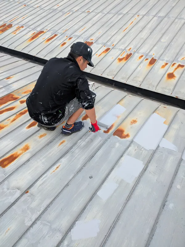 【白石区】屋根塗装工事 施工写真1